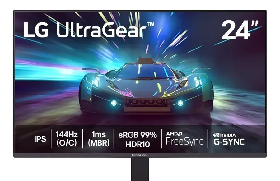 Monitor LG UltraGear 24G411A-B 24,FHD, 144Hz, 1ms MBR, NVIDIA G-SYNC, AMD FreeSync, HDR10