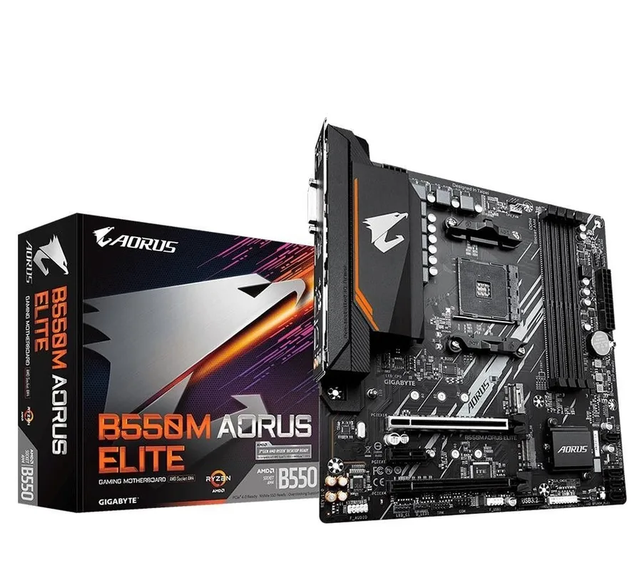 Shopee - Placa Mãe AORUS ELITE AMD AM4 Gigabyte B550M DDR4 Gamer