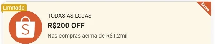 NOVO CUPOM SHOPEE