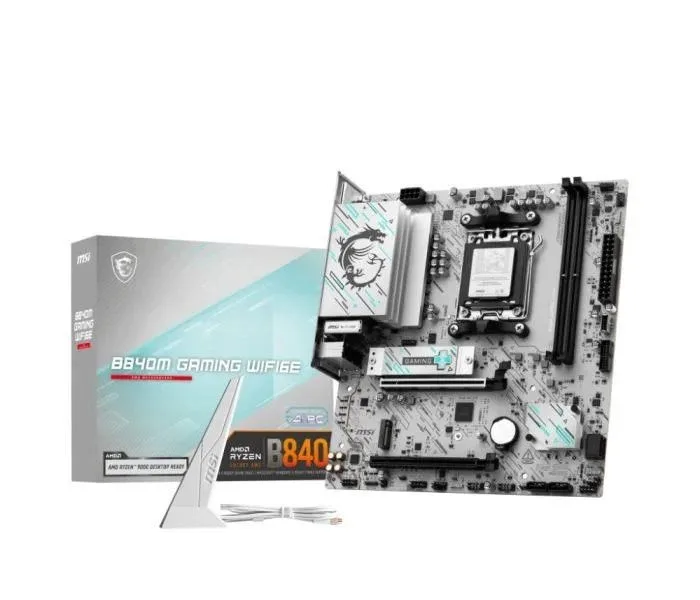 Placa Mãe MSI B840M Gaming WiFi 6E AM5 DDR5 mATX Ryzen M.2 NVMe HDMI DP