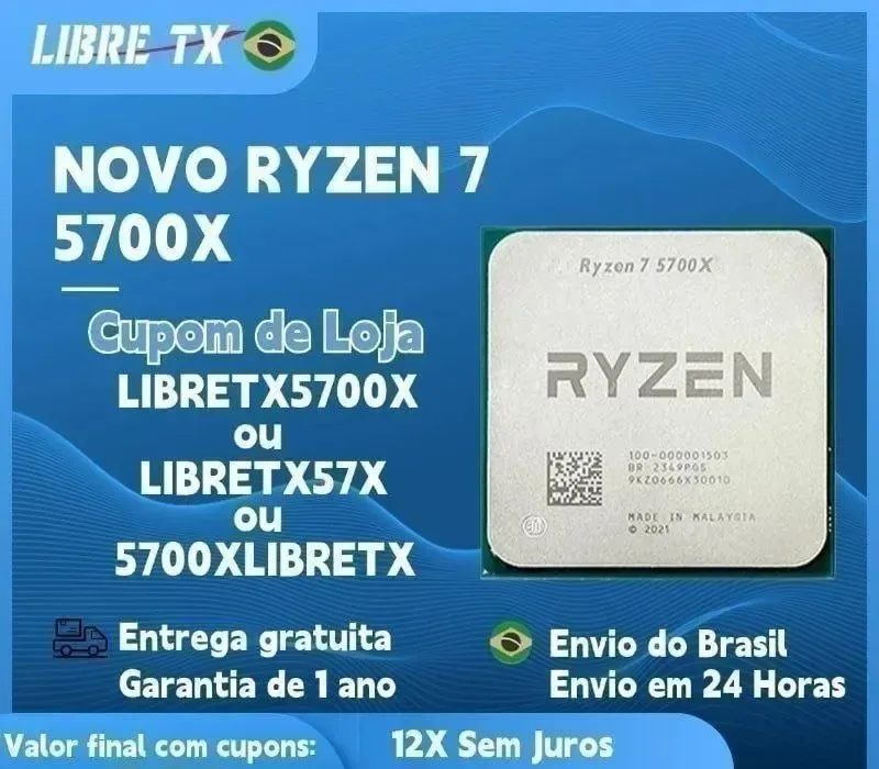 CPU Ryzen 5 5600 DDR4 AM4 Processador AMD R5 Novo