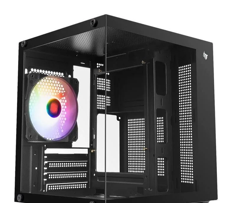 Gabinete Gamer Aquário Pichau Atom, Mini-Tower, Lateral de Vidro, Com 1 Fan, Preto, PG-ATOM-BK