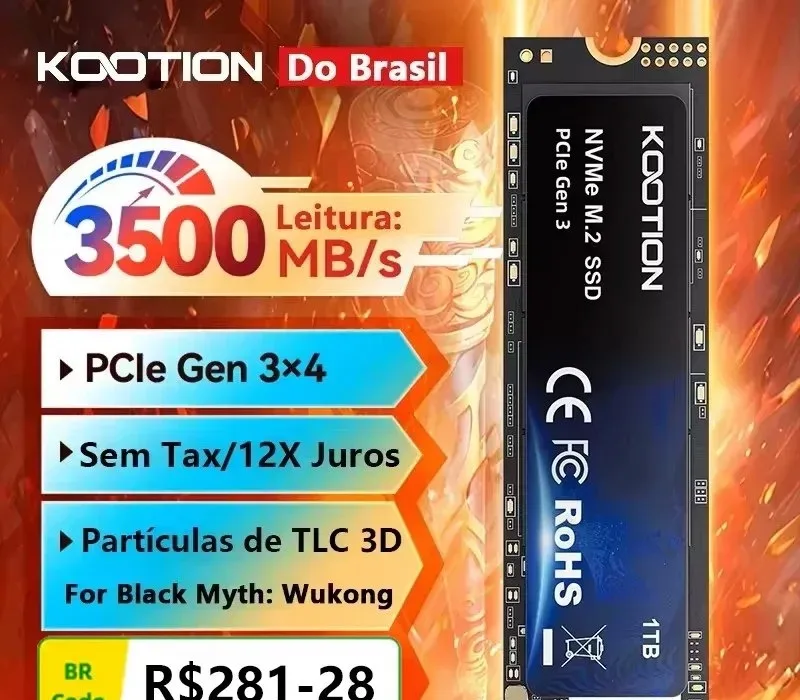 Aliexpress - SSD NVME 1TB KOOTION M.2 Gen3