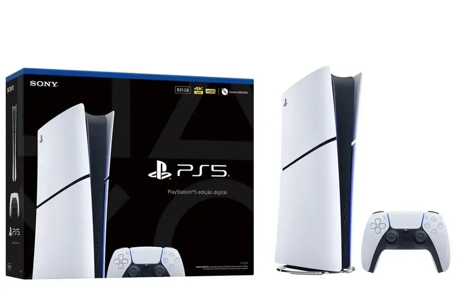 PlayStation 5 Edição Digital 825GB 1 Controle Branco Sony PS5