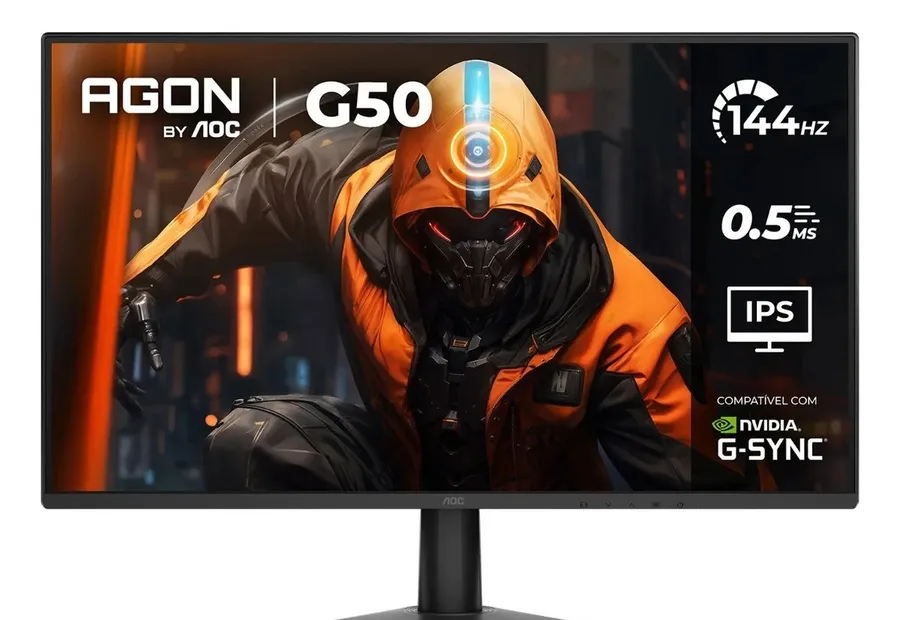 Monitor Gamer AOC Agon G50 27 144hz 0,5ms 27g50f Preto 127220v