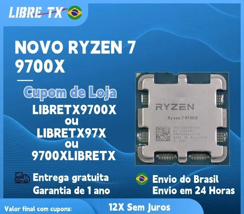 Aliexpress - Processador AMD Ryzen 7 9700X Novo