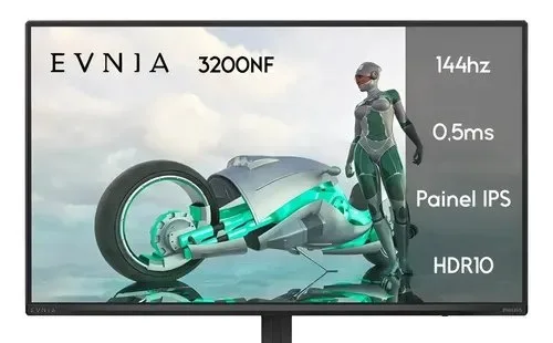 Monitor Gamer Phillips 24 Evnia IPS 144hz 0.5ms Wide Fullhd Preto 127220v
