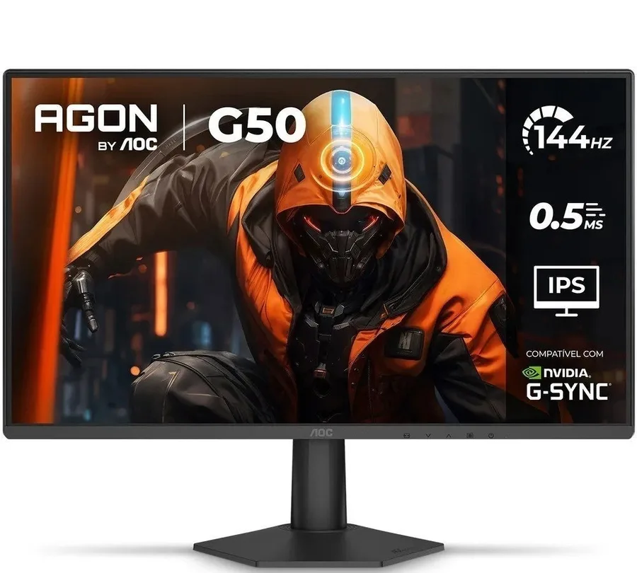 Monitor Gamer AOC AGON G50 24 144Hz 0,5ms IPS HDR10 G-SYNC 24G50F Preto