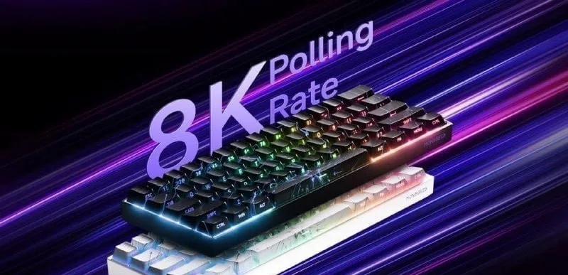Teclado Magnético Akko Fun60 Pro He, Rgb, 8000Hz, Gatilho rápido 0.001