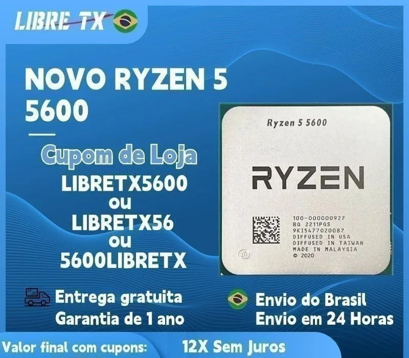 Ryzen 5 5600 Novo