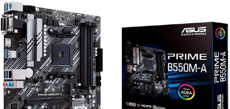 Placa-mãe Asus Prime B550m-a Amd Am4 Ddr4 90MB14I0-C1BAY0 Cor Preto