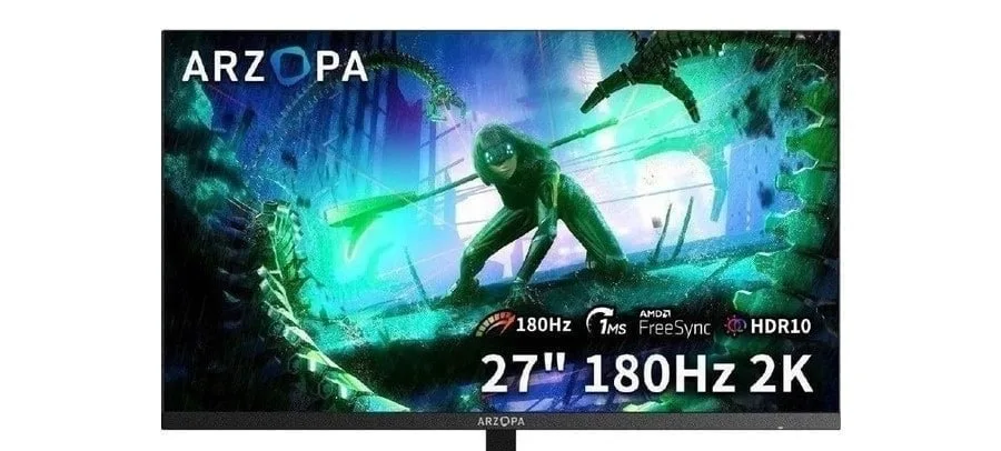 Monitor Gamer Arzopa M1RC, 27 2K QHD 180Hz IPS, 1ms, 115 sRGB, USB-C, HDMI, Display Port