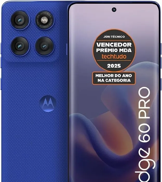 Smartphone Motorola Edge 60 Pro 5g - 256gb 24gb 12gb Ram12gb Ram Boost Tela Quad-curve Moto Ai 50mp Sony Camera Ultrarresistencia Militar Ip68  Ip69 - Azul Edge60