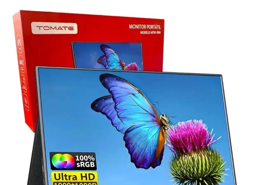 Monitor Portátil 15,6 Tomate MTM-1506 Full HD IPS Ultra Slim USB-CHDMI.