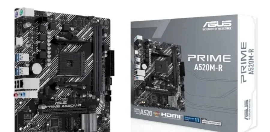 Placa Mãe Asus Prime A520m-r Am4 Ddr4 Micro-atx