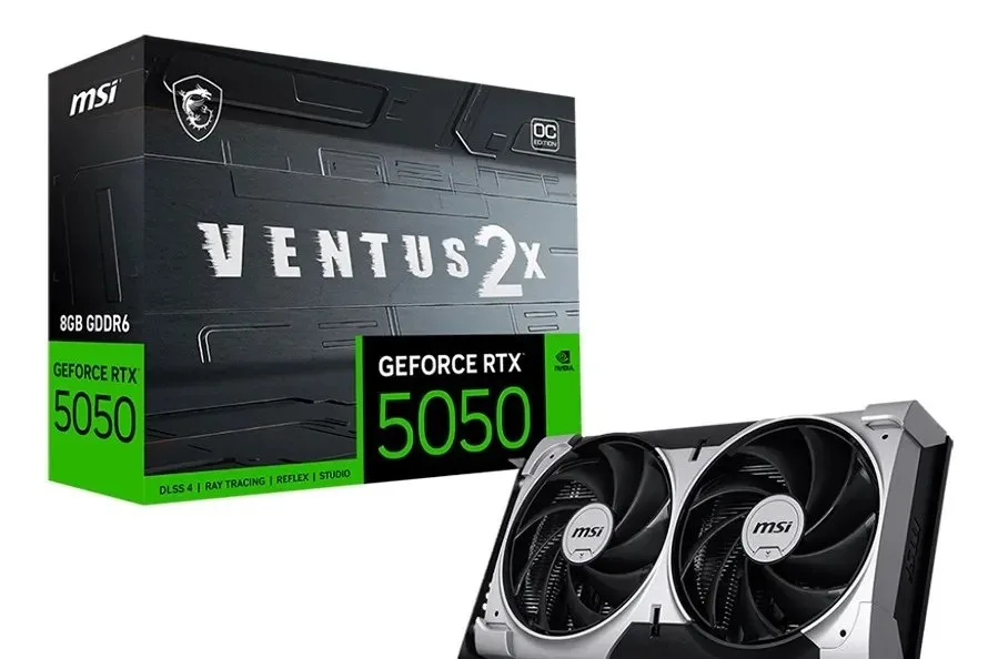 Placa de Vídeo MSI Nvidia GeForce RTX 5050 Ventus 2X OC 8GB GDDR6 128-bit