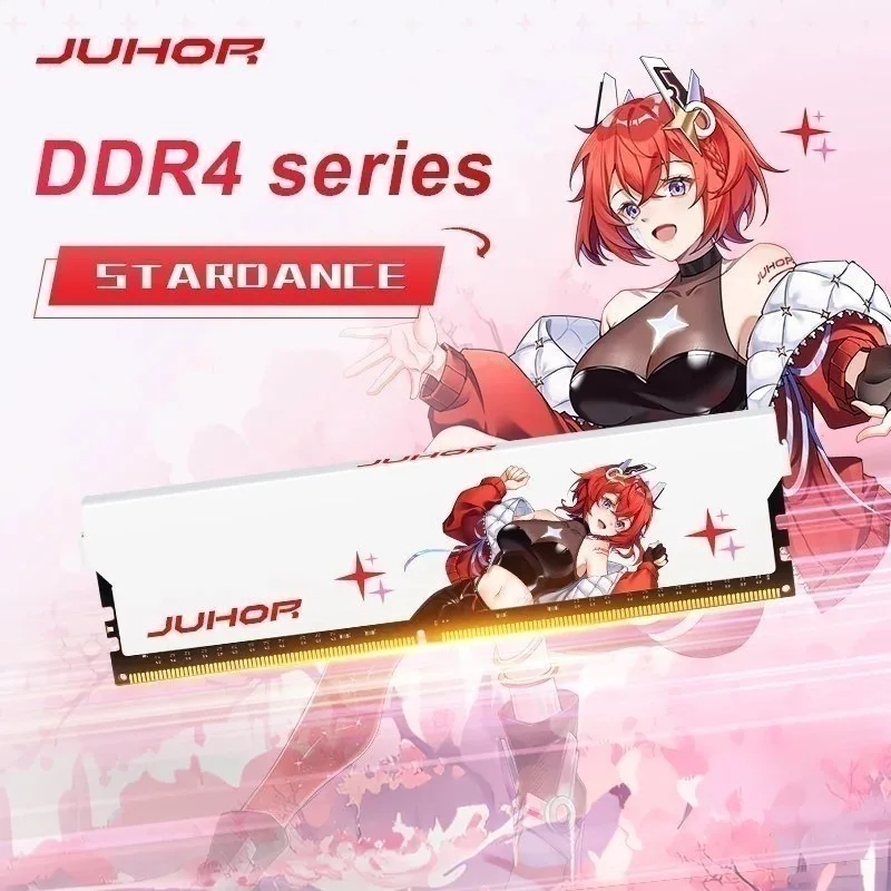 Memória RAM JUHOR DDR4 8GB 3200MHz CL16 Ruivinha Anime