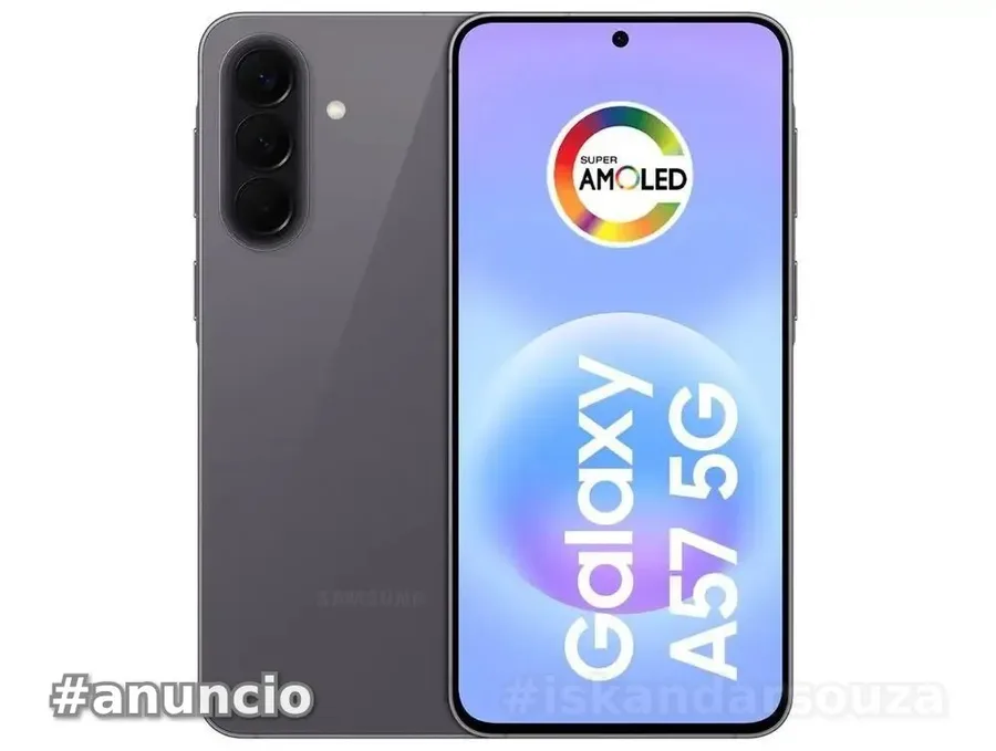 Smartphone Samsung Galaxy A57 128GB 5G 8GB RAM Cinza 6,7 Câm Tripla  Selfie 12MP