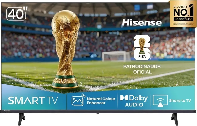 Hisense Smart TV FHD 40 Polegadas 40A4NV com HDR10, DTS Virtual X, Compatibilidade Alexa e Google Home