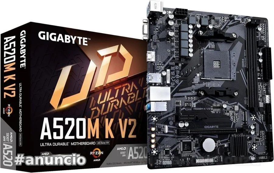 Placa Mãe Gigabyte A520M K V2 AM42xDDR4HDMID-SubM.2USB 3.2