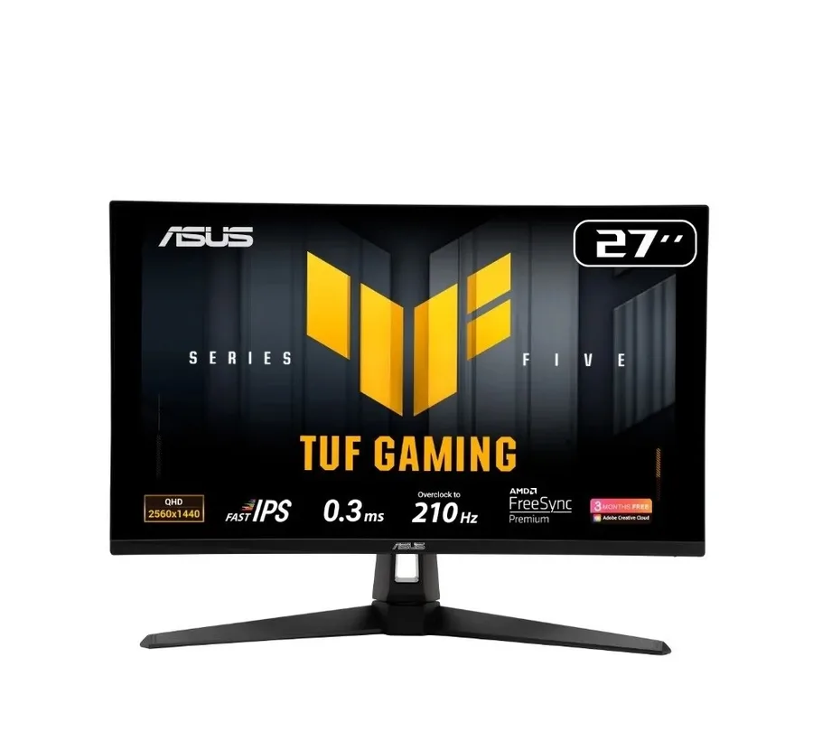 Monitor Gamer ASUS TUF 27, QHD, 210Hz, 0.3ms, Fast IPS, G-Sync Comp, FreeSync Premium, HDR10, Som Integrado - VG27AQ5A