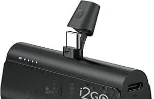 Amazon  Amazon - Power Bank Pocket, 5000mAh , Carregador Portátil , Não Necessita Cabos, Modelo USB-C I2GO