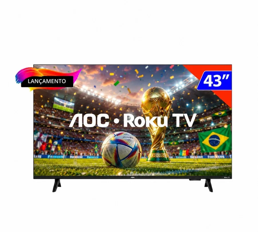 Tv Smart 43 Polegadas Aoc Roku Hd Wi-fi 43s515578g