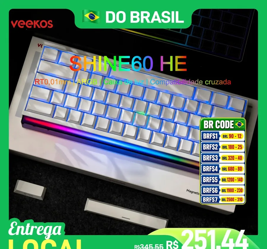 Teclado Magnético Shine60 HE