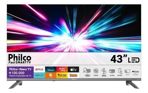 Smart Tv 43 Philco Full Hd Roku Tv Hdr10 Dolby P43cra