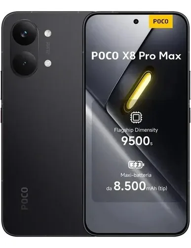 Celular Xiaomi Poco X8 Pro Max 12GB Ram 256GB - Global Preto Preto