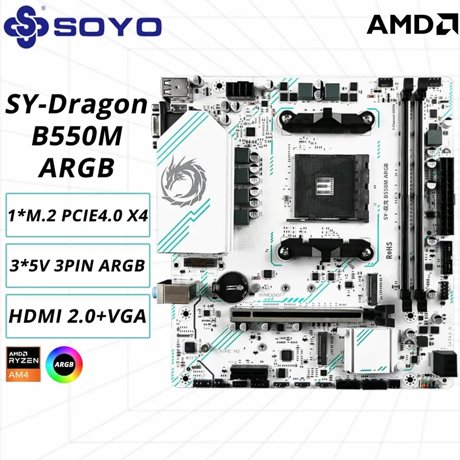 PLACA MÃE B550M SOYO AM4