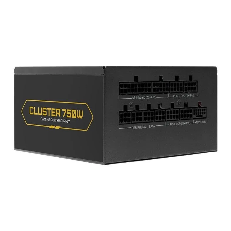 Fonte Pichau Cluster, 750W, PCIe 5.0, Full Modular, 80 Plus Gold, Preto, PG-CL750-BK01