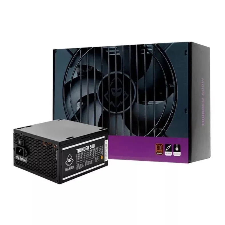 Fonte Mancer Thunder 600W 80 Plus Bronze, MCR-THR600-BL01