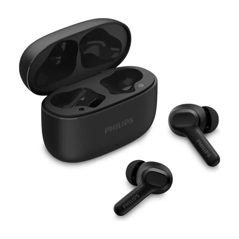 PHILIPS, Fone de Ouvido Sem Fio TWS, TAT1109BK00, Bluetooth, Com Microfone, Até 24 horas de bateria, Preto