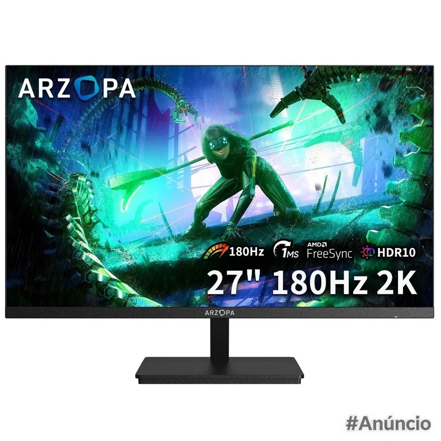 Monitor Gamer ARZOPA M1RC, 27 2K QHD 180Hz IPS, 1ms, 115 sRGB, USB-C, HDMI, Display Port