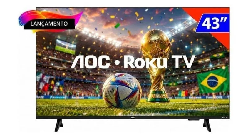 Tv Smart 43 Polegadas Aoc Roku Hd Wi-fi 43s515578g