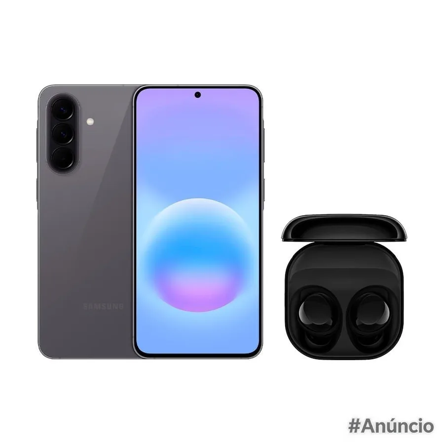 Galaxy A57 5G 256GB - Cinza  Galaxy Buds Core - Preto