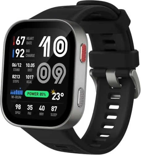 Relógio Smartwatch Amazfit Bip Max Amoled 2,07, bateria de 20 dias,mais de 150 esportes,resistência de 5 ATM, Android e iOS Black