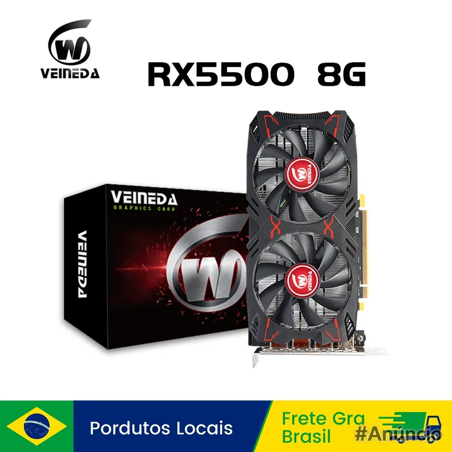 Aliexpress - Placa de video RX 5500 8G com memória GDDR6 128 bits RX 5500