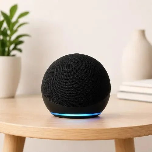 Alaxe Caixa De Som Inteligente Comando Voz Portátil Bluetoot Preto