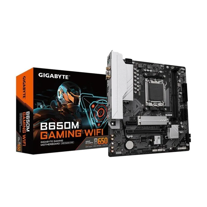 Placa Mãe Gigabyte B650M Gaming WIFI, Chipset B650, AM5, M-ATX, DDR5, B650M GAMING WIFI rev. 1.0