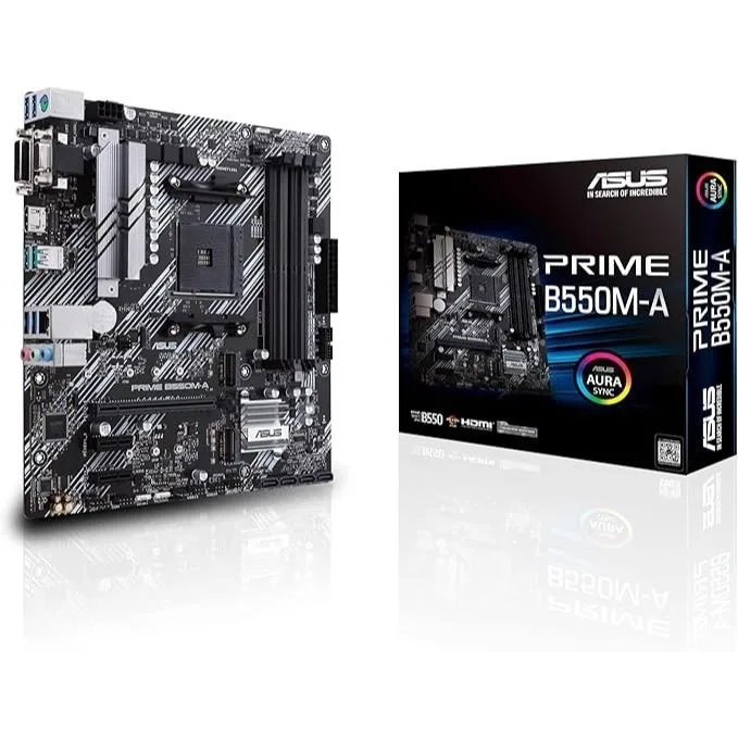 Placa mãe ASUS Prime B550M-A AMD B550 soquete AM4 Micro ATX DDR4-SDRAM