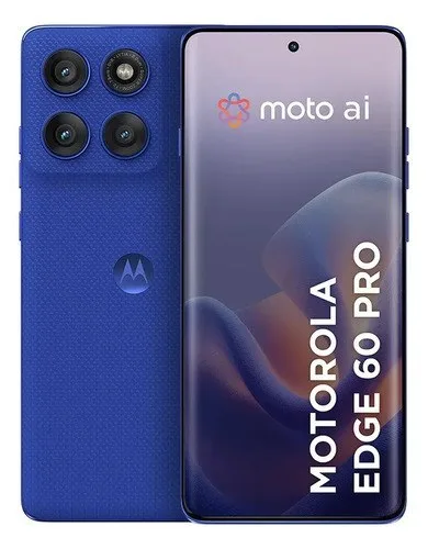 Smartphone Motorola Edge 60 Pro 5g - 256GB 24GB 12GB Ram12GB Ram Boost, Tela Quad-curve Moto Ai 50mp Sony Camera Ultrarresistencia Militar Ip68  Ip69 - Azul