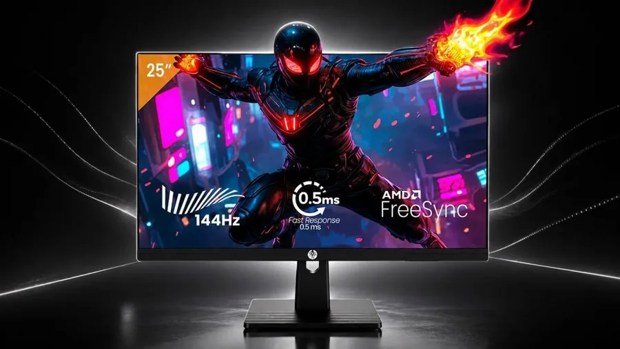 Haiz Monitor Gamer 25 144hz 0.5ms 1920x1080 Adaptative Sync FHD HDMIDP IPS VESA