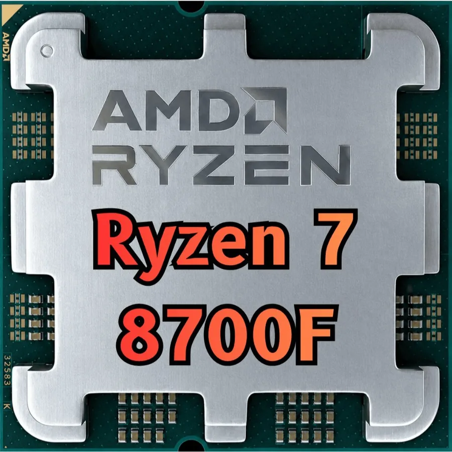 Processador AMD Ryzen 7 8700F, 4.1 GHz 5.0 GHz Max Turbo, Cache 24 MB, 8 Núcleos, 16 Threads, AM5, Sem Vídeo Integrado