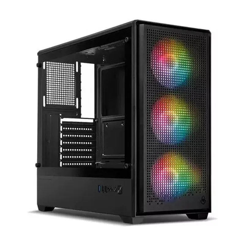 Gabinete Gamer Mancer Mugen, Full-Tower, Lateral de Vidro, Preto, MCR-MGN-BK