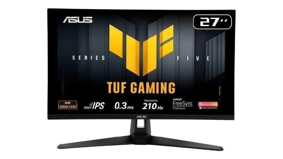 Monitor Gamer Asus Tuf Vg27aq5a 27 Qhd 210hz 0.3ms Fast Ips Preto