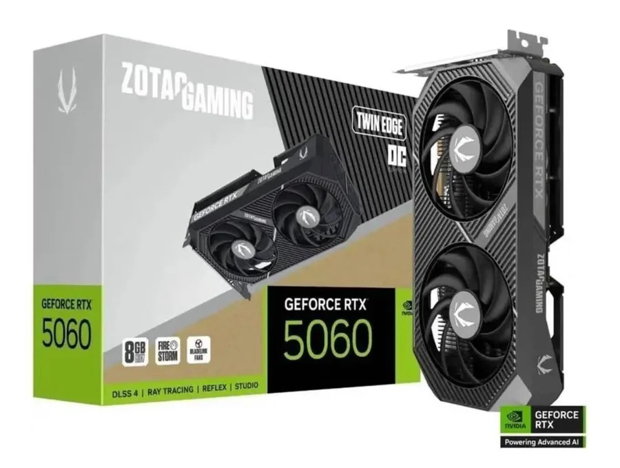 ZOTAC GAMING GEFORCE RTX 5060 8GB 128BITS GDDR7 TWIN EDGE OC ZT-B50600H-10M