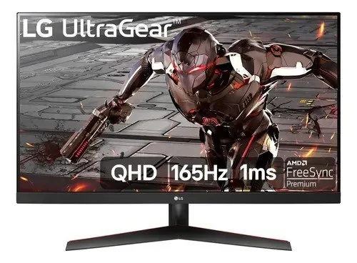 LG UltraGear Monitor Gamer 32 VA 165Hz 1ms MBR QHD 2K 2560x1440 HDR10 AMD FreeSync, Preto - 32GN600