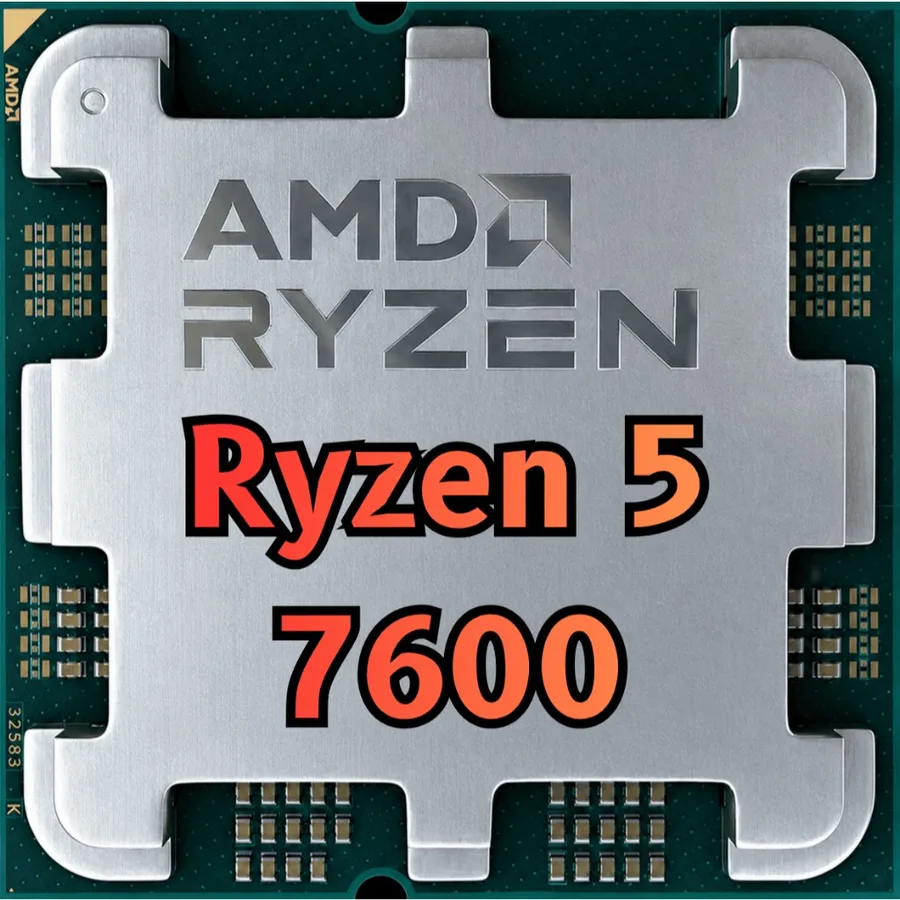 Processador AMD Ryzen 5 7600, 3.8GHz 5.1GHz Max Turbo, Cache 38 MB, 6 Núcleos, 12 Threads, AM5, Com Vídeo Integrado